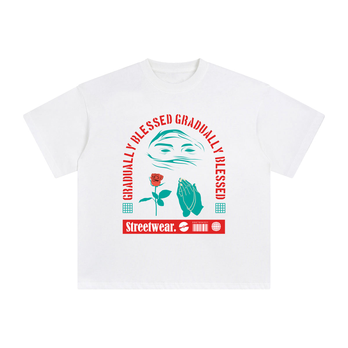 Gradually Blessed Abstract Art Graphic Tee-INNBLAC Fashion Apparel