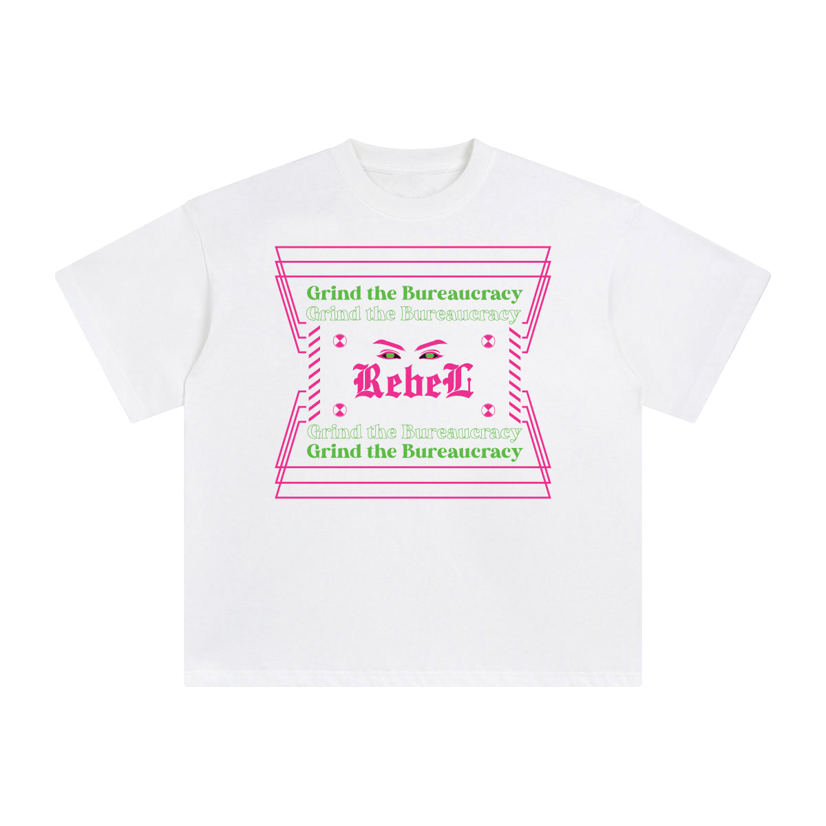 Grind the Bureaucracy Abstract Graphic Tee-INNBLAC Fashion Apparel