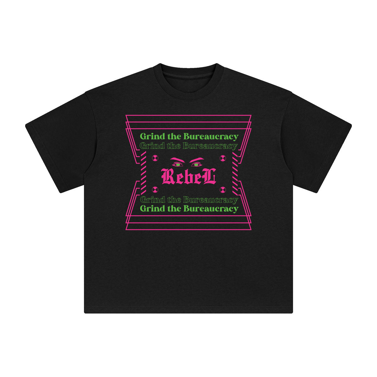 Grind the Bureaucracy Abstract Graphic Tee-INNBLAC Fashion Apparel