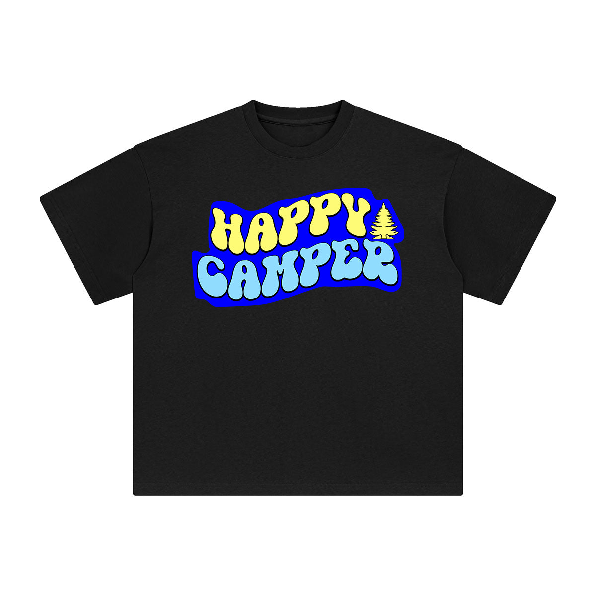 Happy Camper Graphic Tee-INNBLAC Fashion Apparel