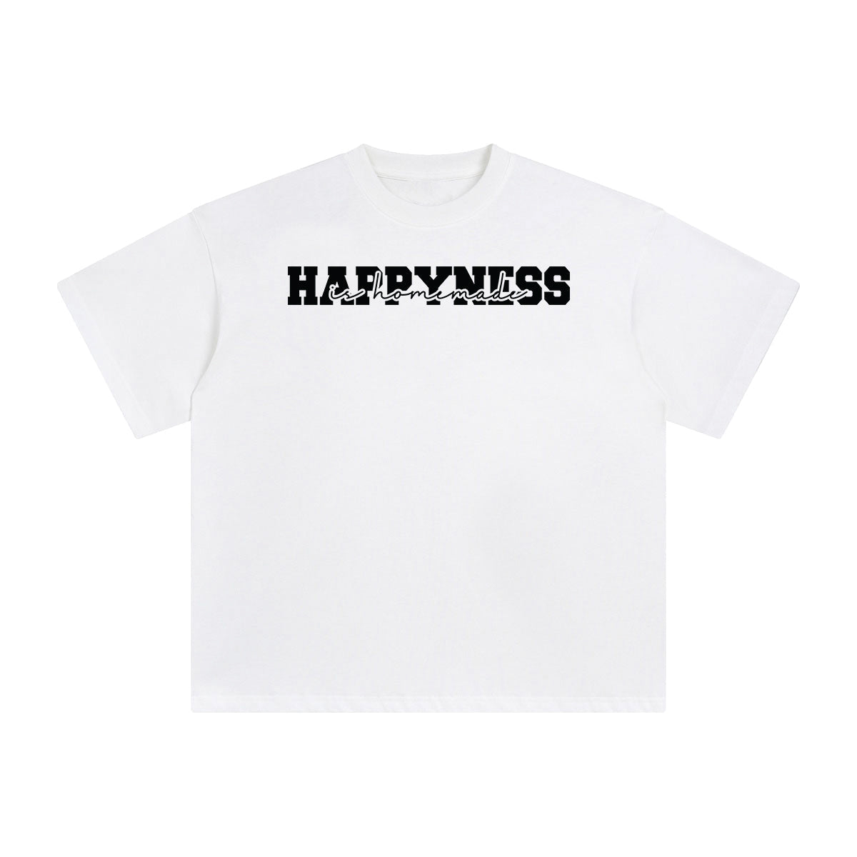 Happyness ls Homemade Graphic Tee-INNBLAC Fashion Apparel