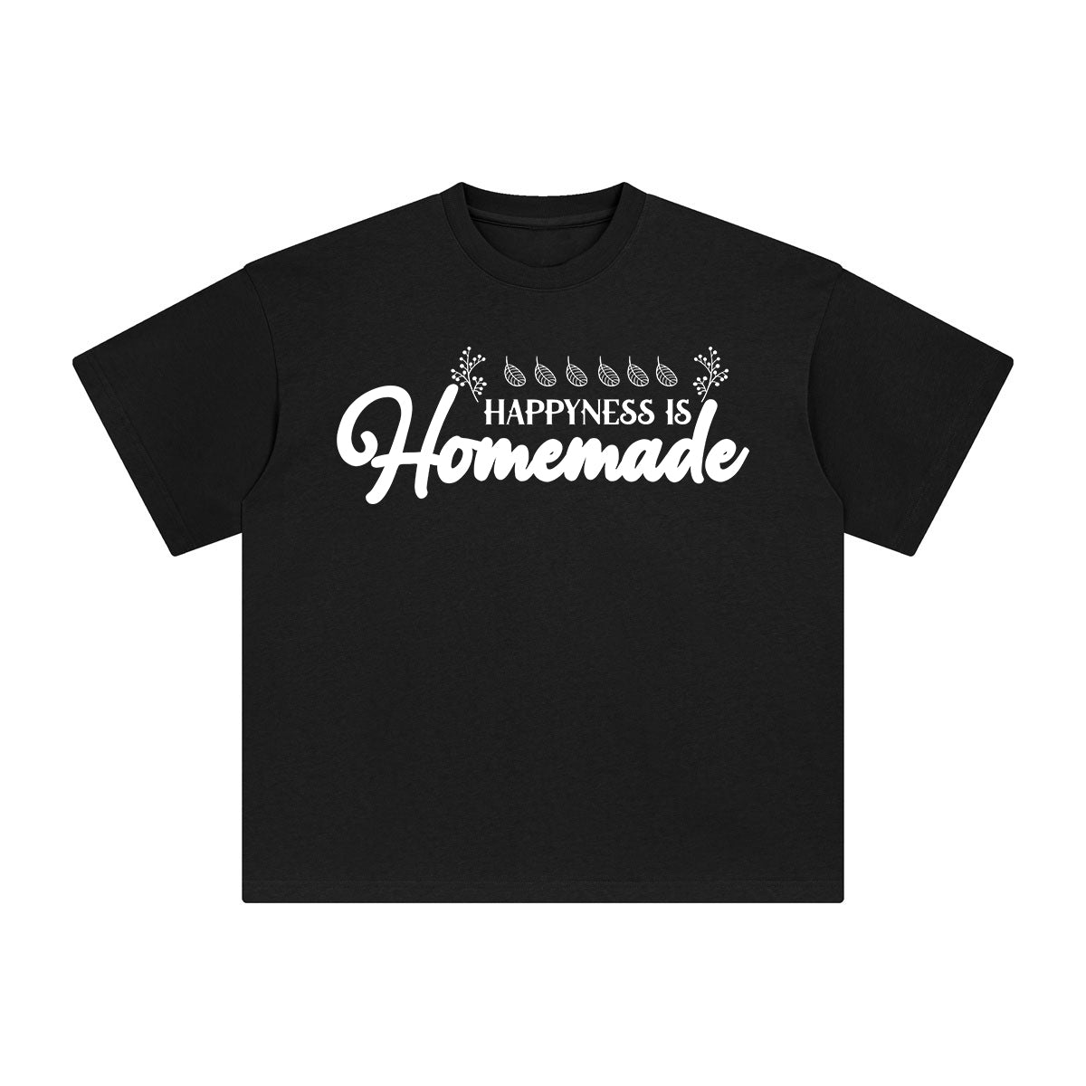 Happyness ls Homemade Graphic Tee-INNBLAC Fashion Apparel