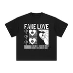 Heart Shaped Emoji Abstract Graphic Tee-INNBLAC Fashion Apparel