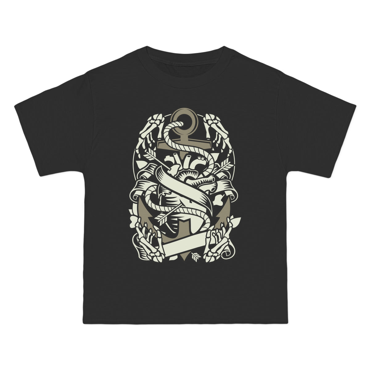 Heart & anchor Retro Graphic Tee-INNBLAC Fashion Apparel
