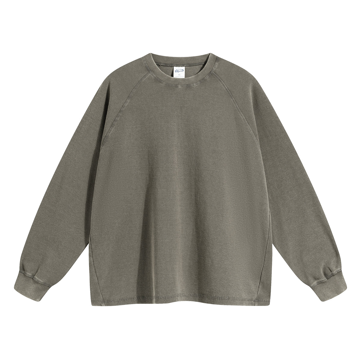 Women's Heavyweight Waffle-knit Long Sleeve T Shirt-INNBLAC Fashion Apparel