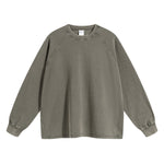 Women's Heavyweight Waffle-knit Long Sleeve T Shirt-INNBLAC Fashion Apparel