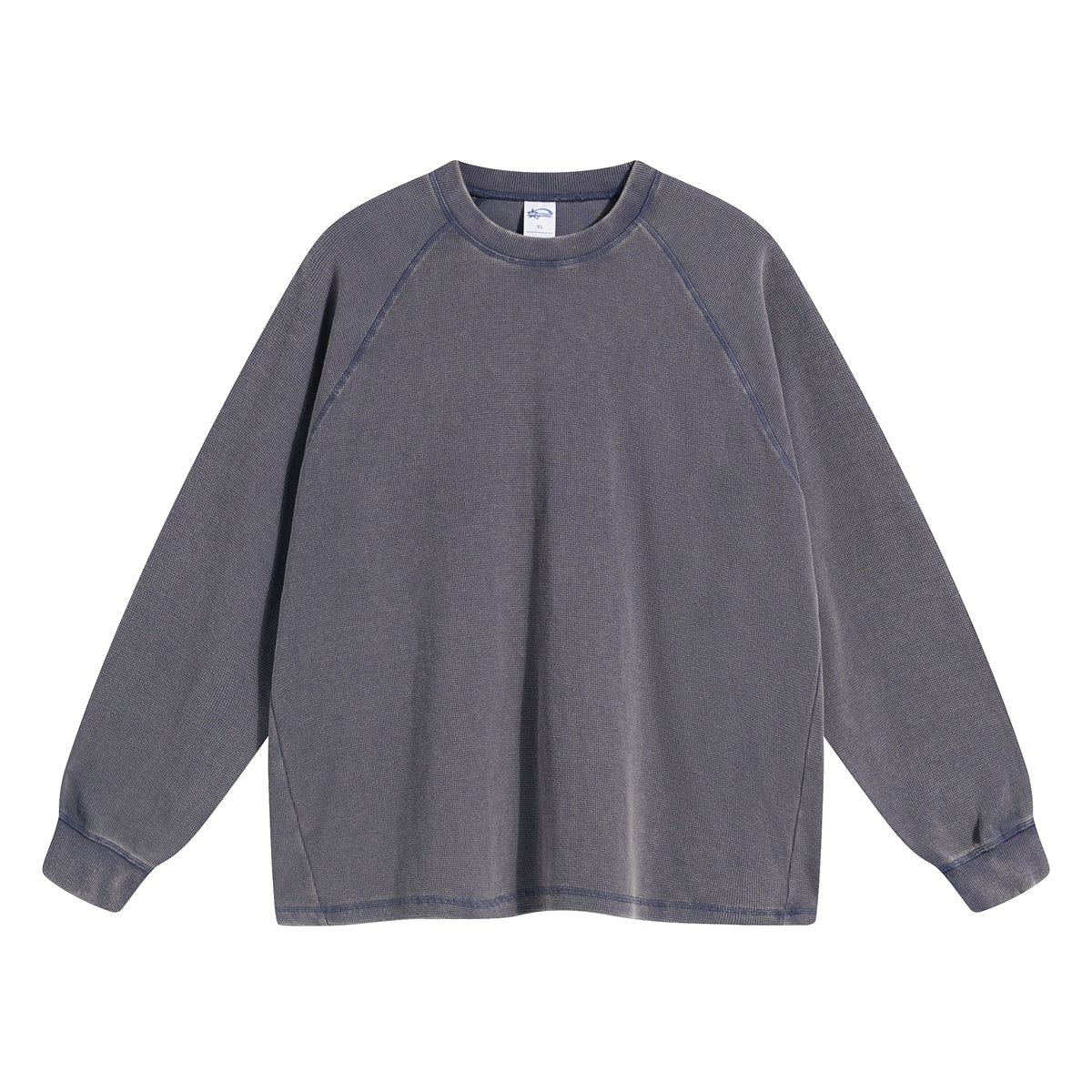 Women's Heavyweight Waffle-knit Long Sleeve T Shirt-INNBLAC Fashion Apparel