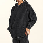 Heavyweight Washed Baggy Fit Hoodie-INNBLAC Fashion Apparel