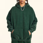 Heavyweight Washed Kangaroo Pocket Hoodie-INNBLAC Fashion Apparel