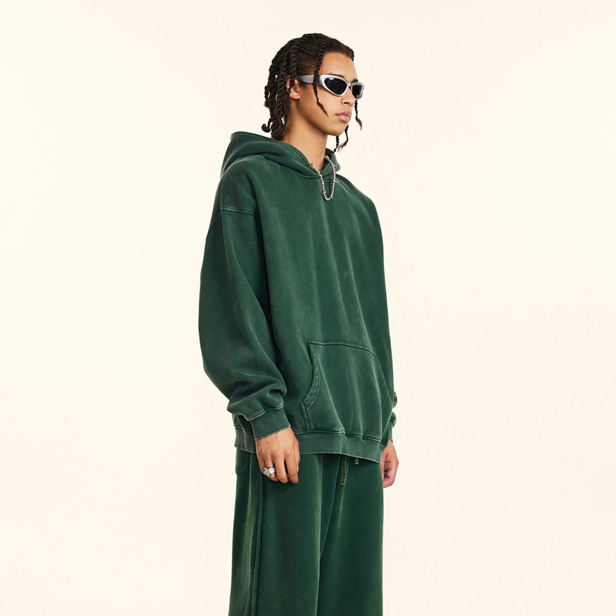 Heavyweight Washed Kangaroo Pocket Hoodie-INNBLAC Fashion Apparel
