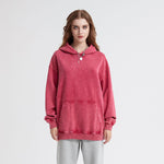 Women's Heavyweight Washed Kangaroo Pocket Hoodie-INNBLAC Fashion Apparel