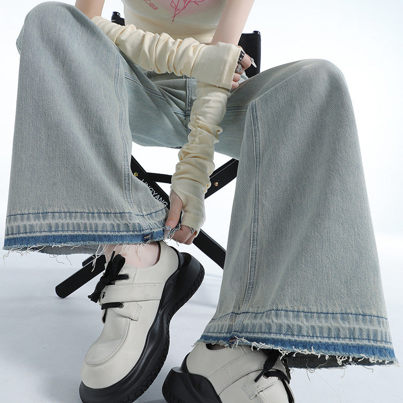 High Rise Double Button Baggy Jeans-INNBLAC Fashion Apparel