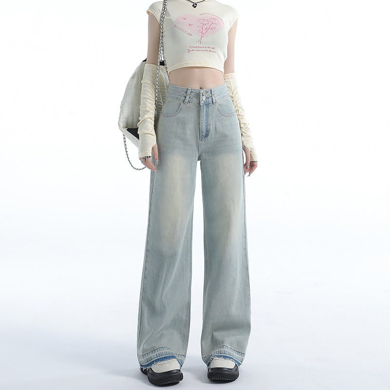 High Rise Double Button Baggy Jeans-INNBLAC Fashion Apparel
