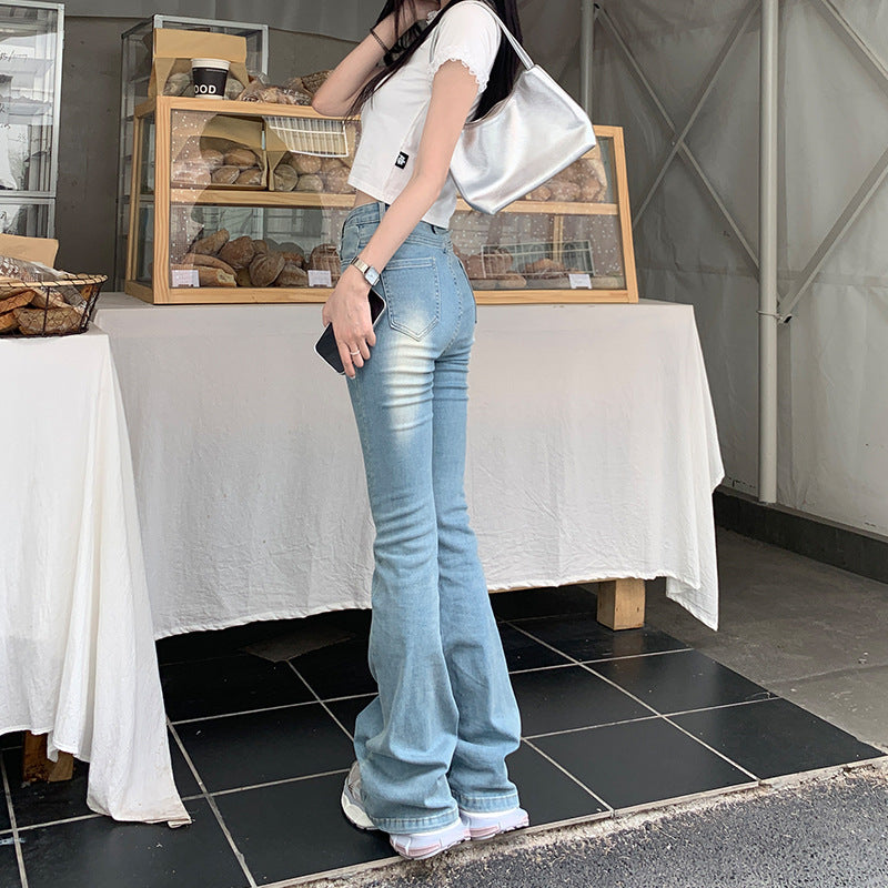 High Rise Skinny Flare Jeans-INNBLAC Fashion Apparel