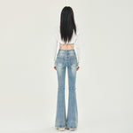 Stretch High Rise Skinny Flare Jeans-INNBLAC Fashion Apparel