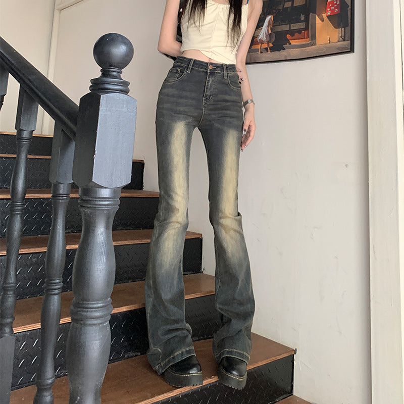High Rise Skinny Flare Jeans-INNBLAC Fashion Apparel