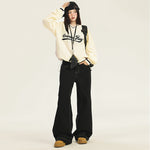 High Rise Upside Down Wide Leg Jeans-INNBLAC Fashion Apparel