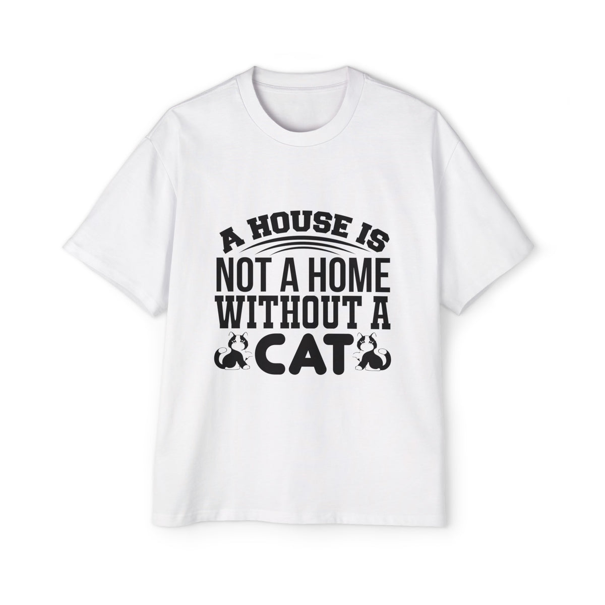 Home & Cat's Slogan Graphic Tee-INNBLAC Fashion Apparel