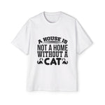 Home & Cat's Slogan Graphic Tee-INNBLAC Fashion Apparel
