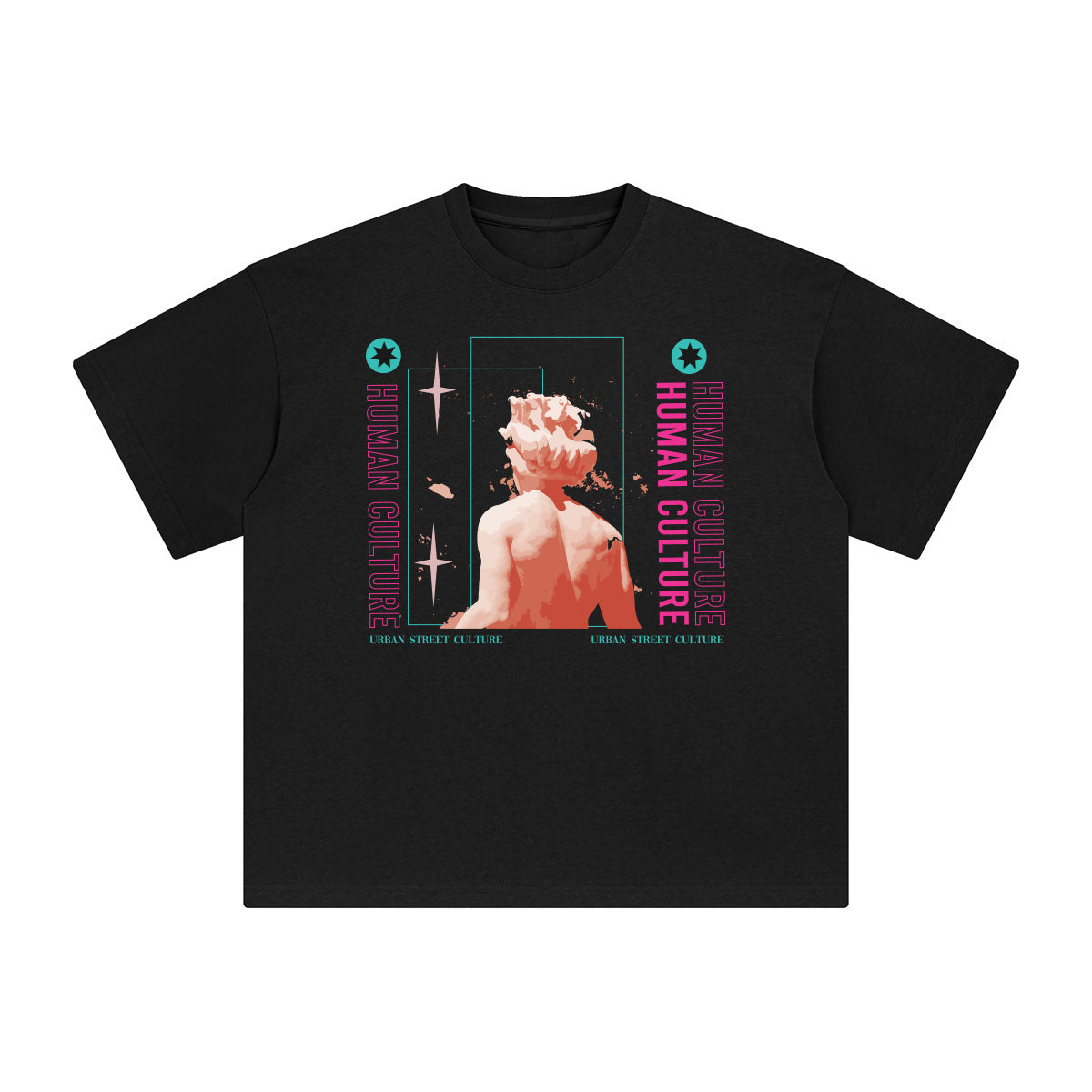 Human Culture Abstract Graphic Tee-INNBLAC Fashion Apparel