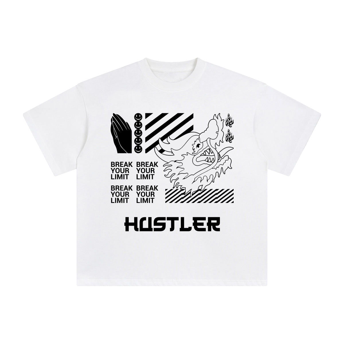 Hustler Break Your Limit Aesthetic Tee-INNBLAC Fashion Apparel