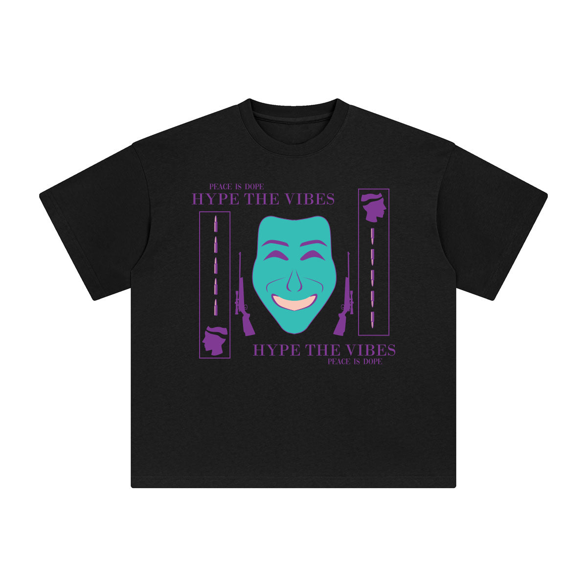 Hype the Vibes Abstract Graphic Tee-INNBLAC Fashion Apparel