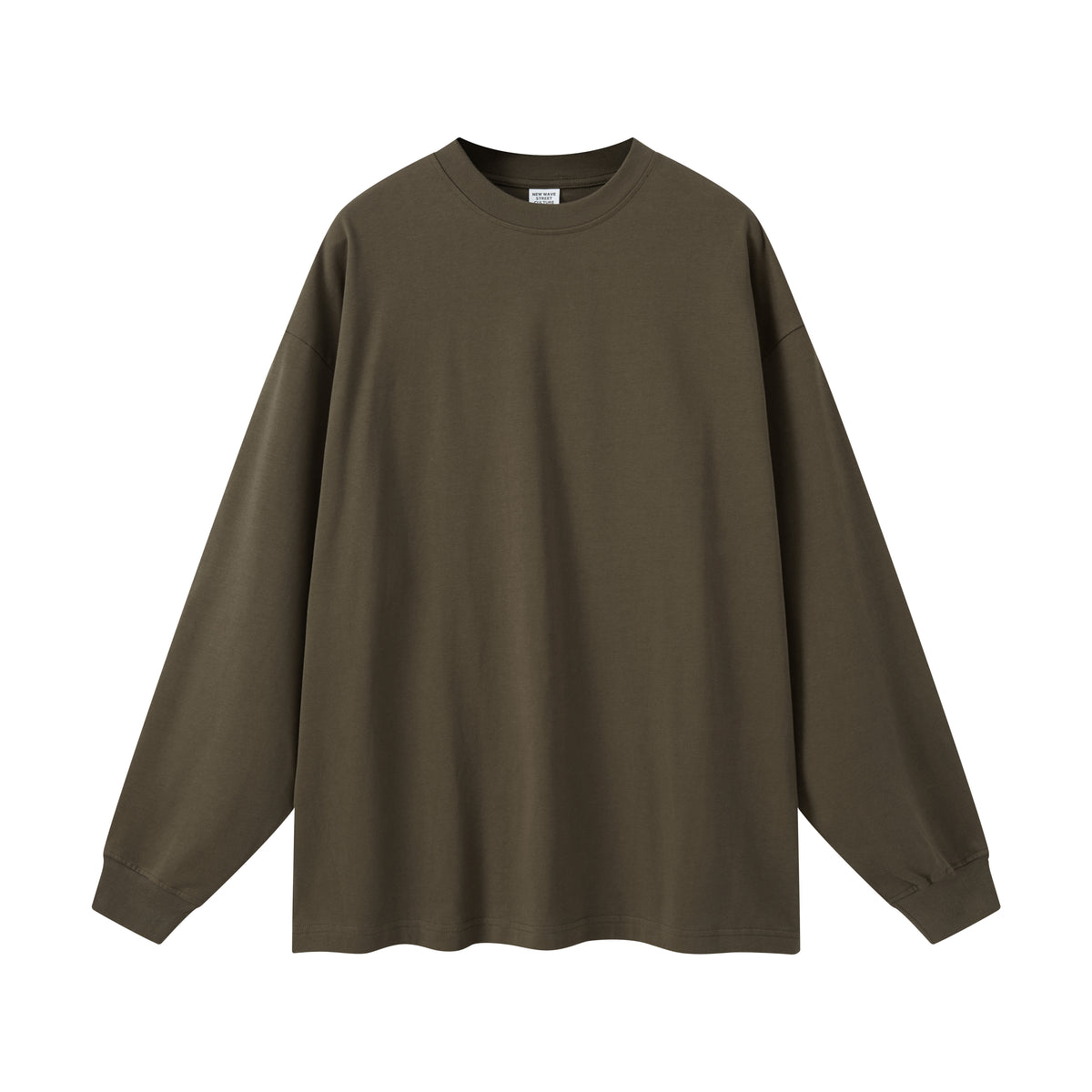 Solid Color Crew Neck Sweatshirt-INNBLAC Fashion Apparel