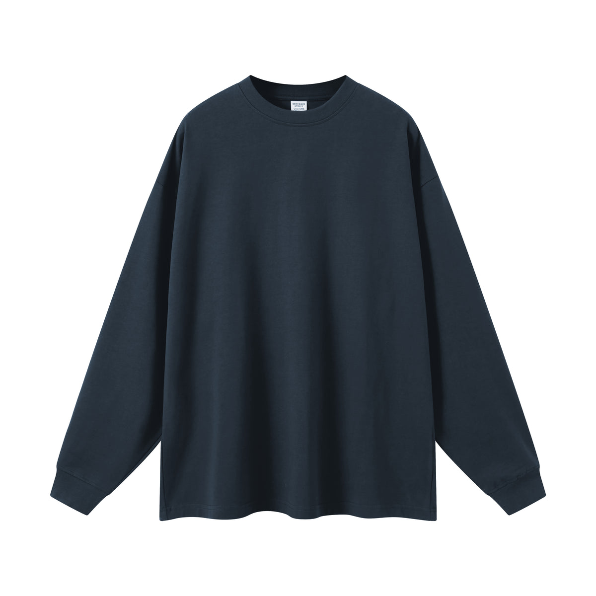 Solid Color Crew Neck Sweatshirt-INNBLAC Fashion Apparel