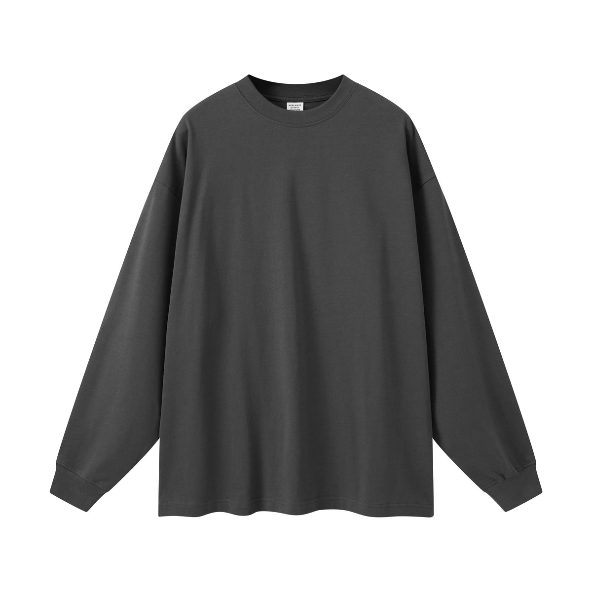 Solid Color Crew Neck Sweatshirt-INNBLAC Fashion Apparel