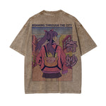 Girl Roaming Through The City Graphic Tee-INNBLAC Fashion Apparel