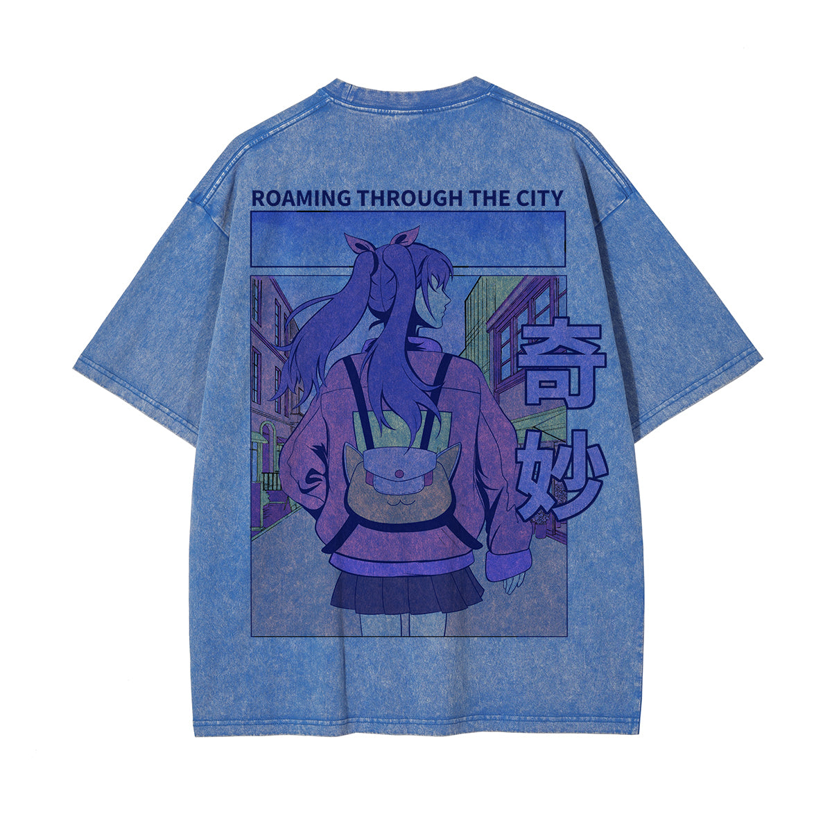 Girl Roaming Through The City Graphic Tee-INNBLAC Fashion Apparel