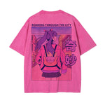 Girl Roaming Through The City Graphic Tee-INNBLAC Fashion Apparel