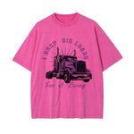I Drop Big Loads Graphic Washed Tee-INNBLAC Fashion Apparel