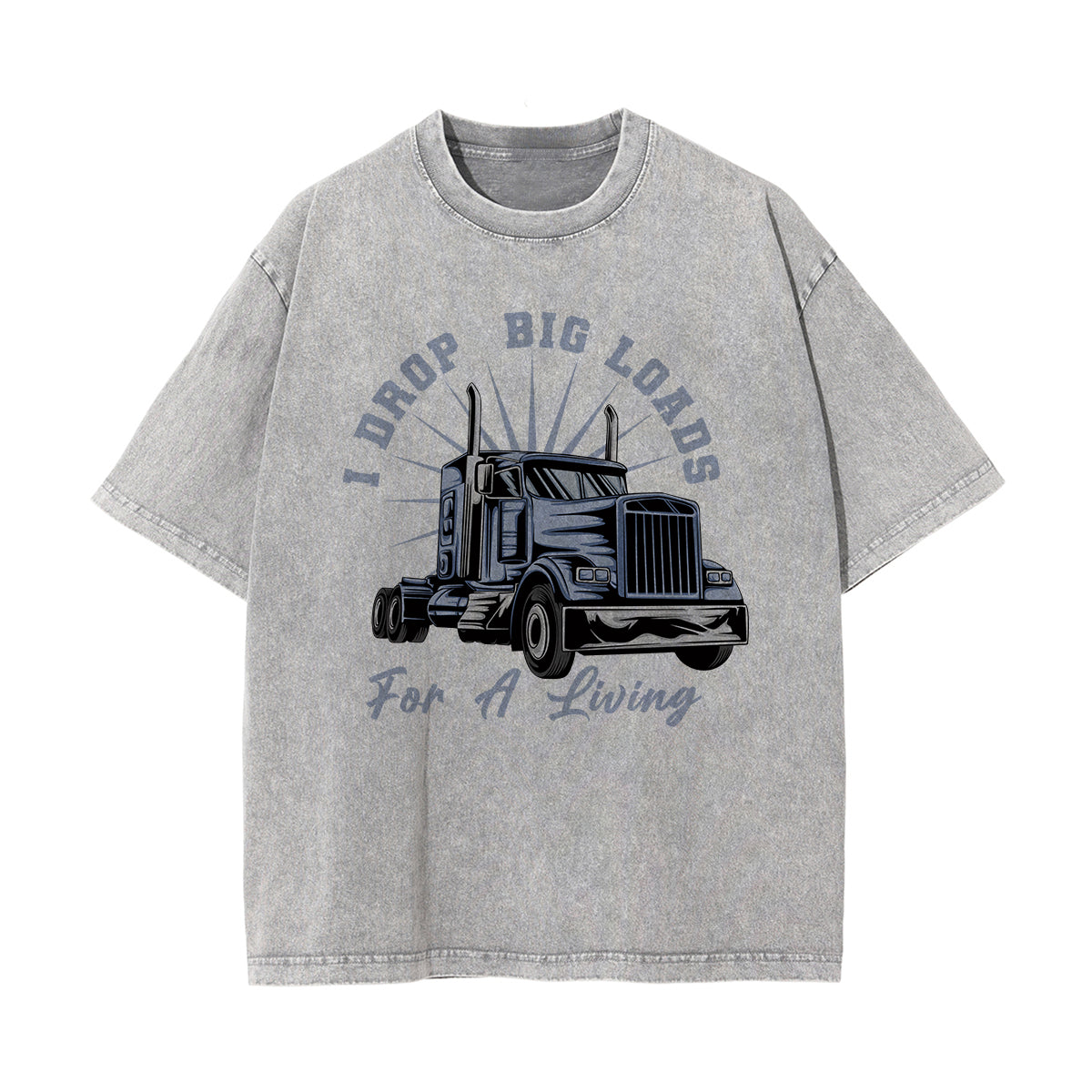 I Drop Big Loads Graphic Washed Tee-INNBLAC Fashion Apparel