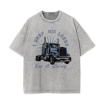 I Drop Big Loads Graphic Washed Tee-INNBLAC Fashion Apparel
