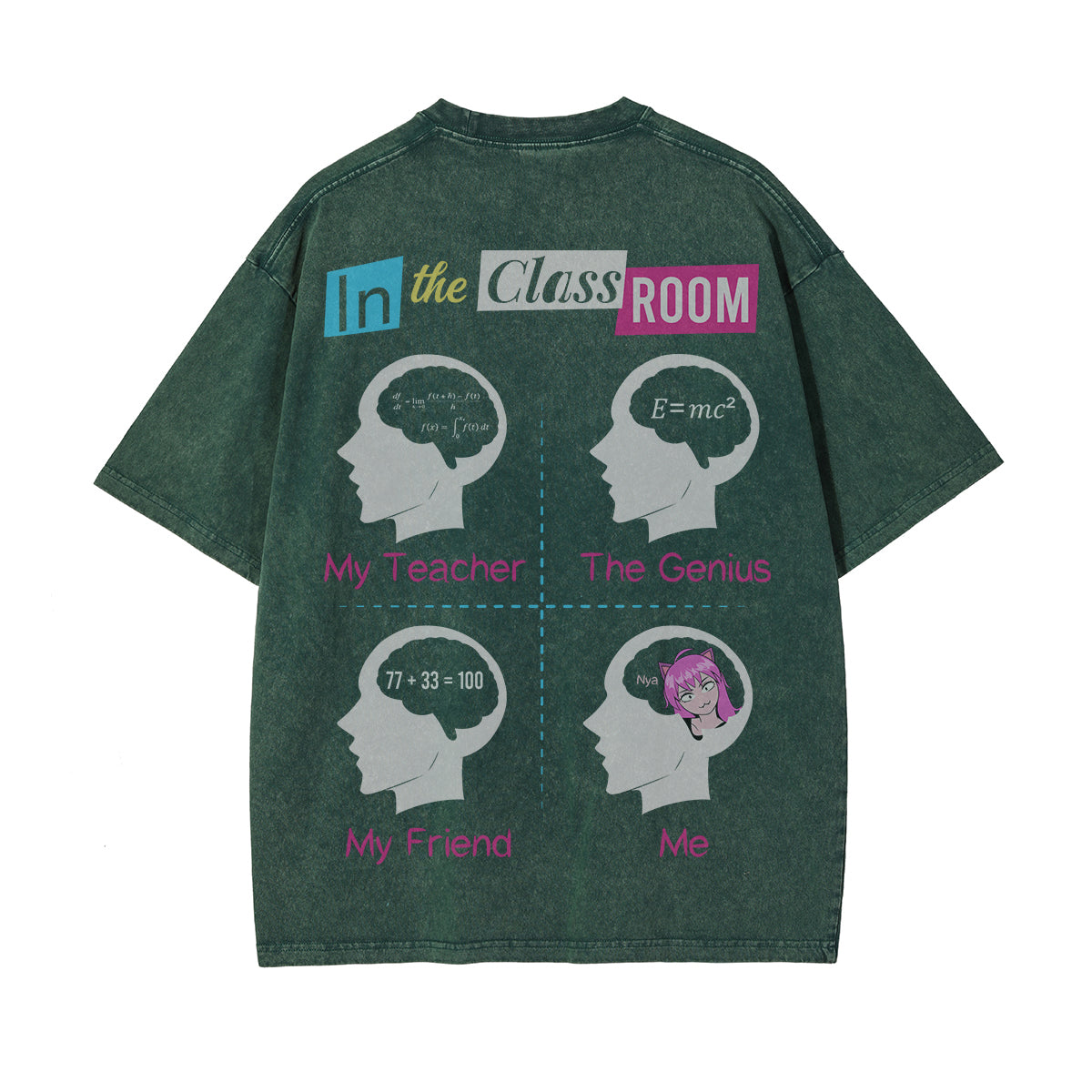 In The Class Room Graphic Washed Tee-INNBLAC Fashion Apparel