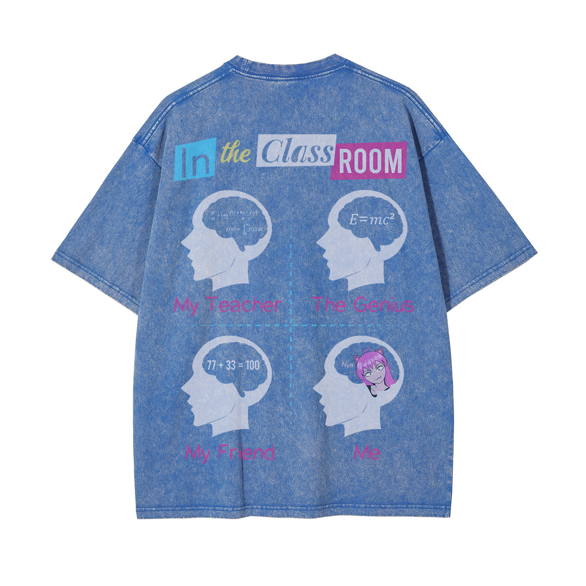 In The Class Room Graphic Washed Tee-INNBLAC Fashion Apparel