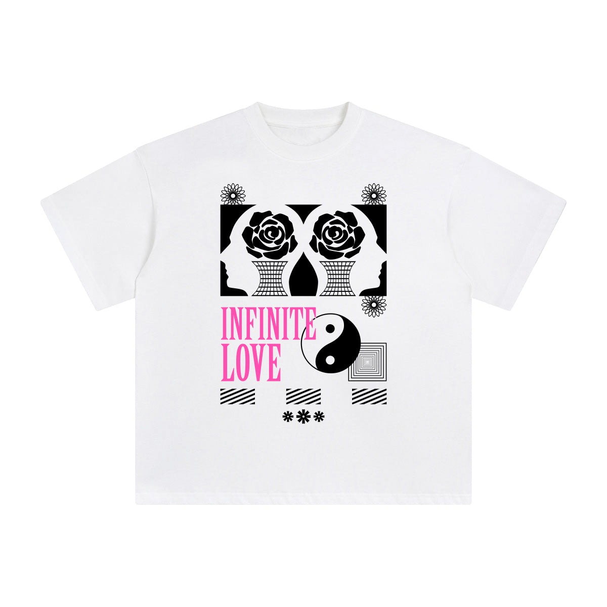 Infinite Love Abstract Graphic Tee-INNBLAC Fashion Apparel
