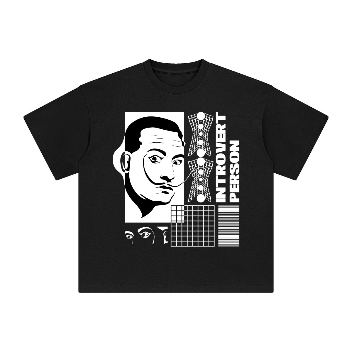 Introvert Person Abstract Graphic Tee-INNBLAC Fashion Apparel