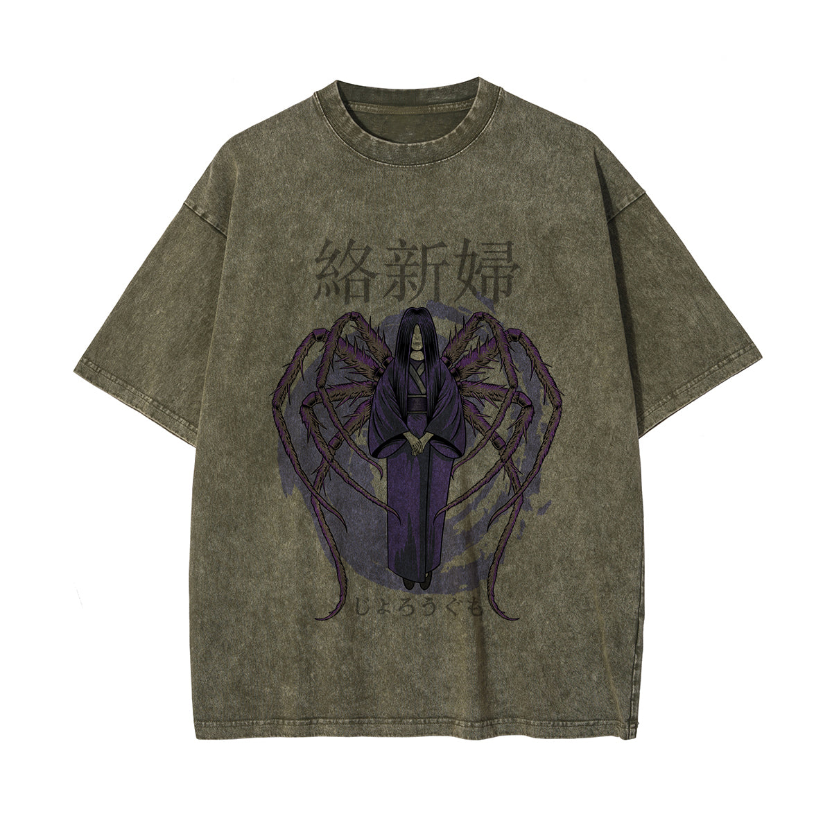 Japanese Kanji Spider Woman Graphic Tee-INNBLAC Fashion Apparel
