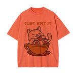 Just Eat lt Graphic Washed Tee-INNBLAC Fashion Apparel