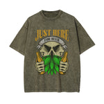 Just Here For Beer Retro Graphic Tee-INNBLAC Fashion Apparel