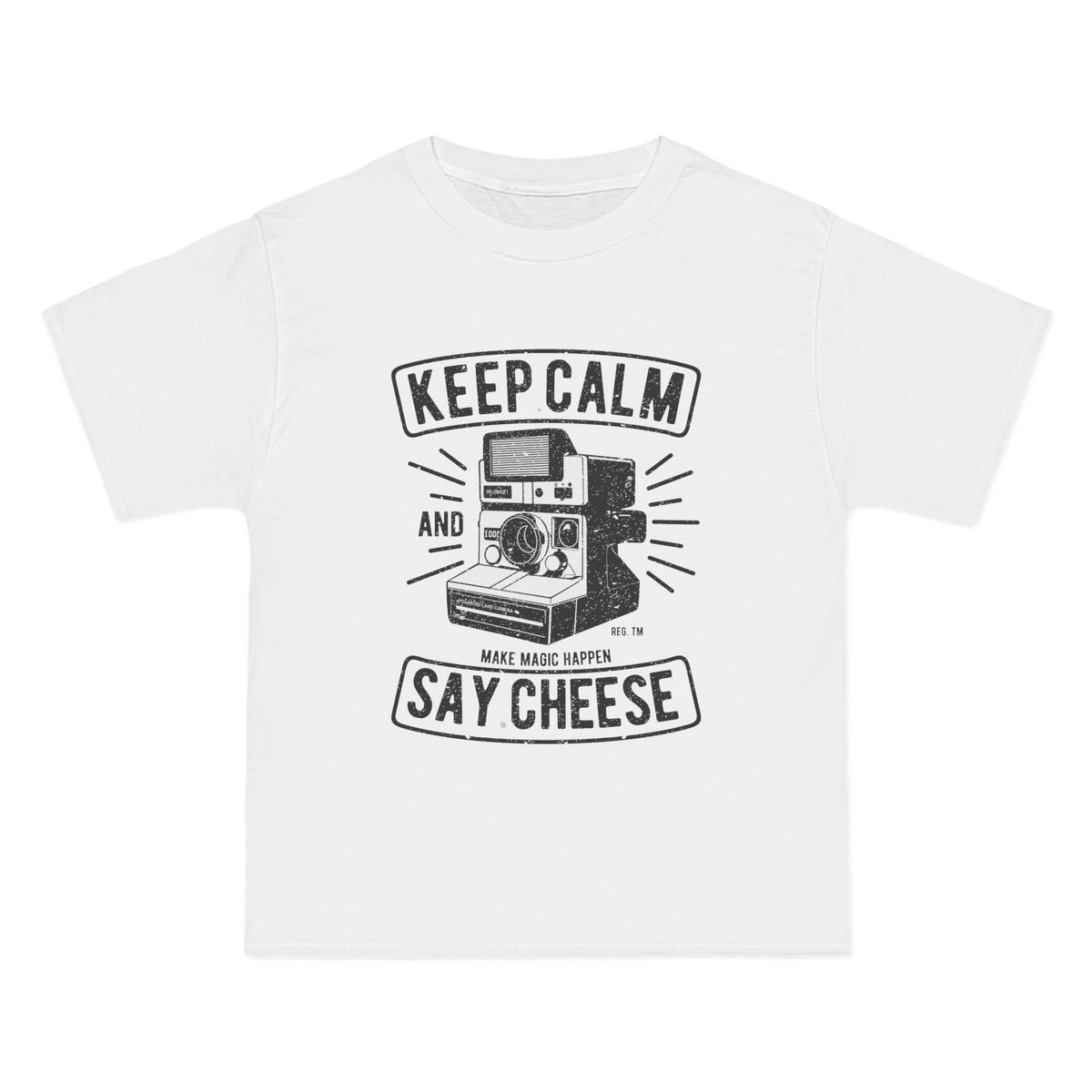 Keep Calm And Say Cheese Graphic Tee-INNBLAC Fashion Apparel