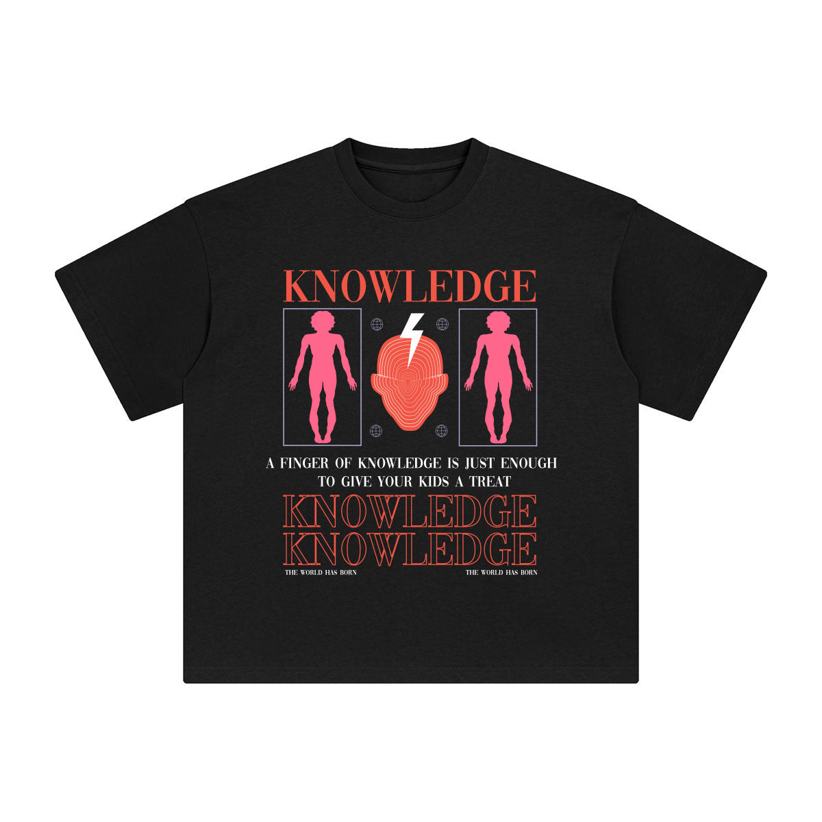 Knowledge Abstract Art Graphic Tee-INNBLAC Fashion Apparel