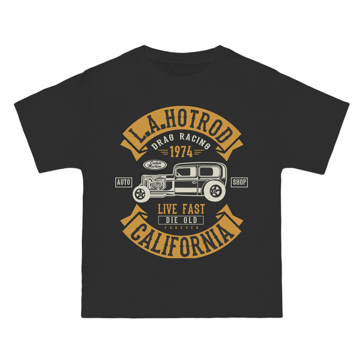 LA Hotrod Retro Graphic T Shirt-INNBLAC Fashion Apparel