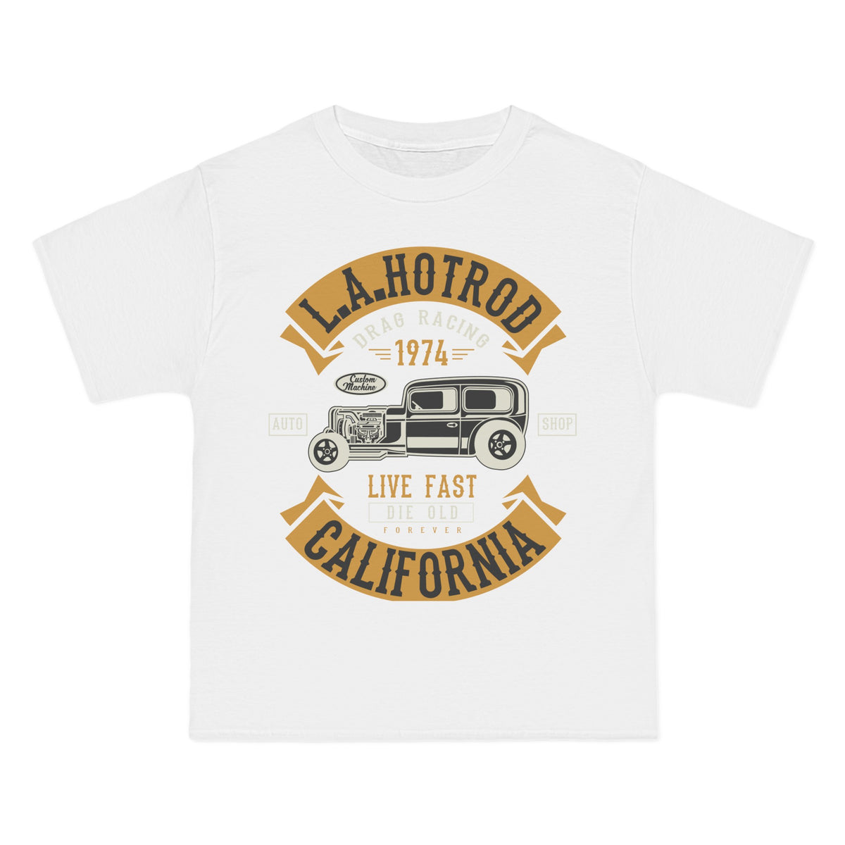 LA Hotrod Retro Graphic T Shirt-INNBLAC Fashion Apparel