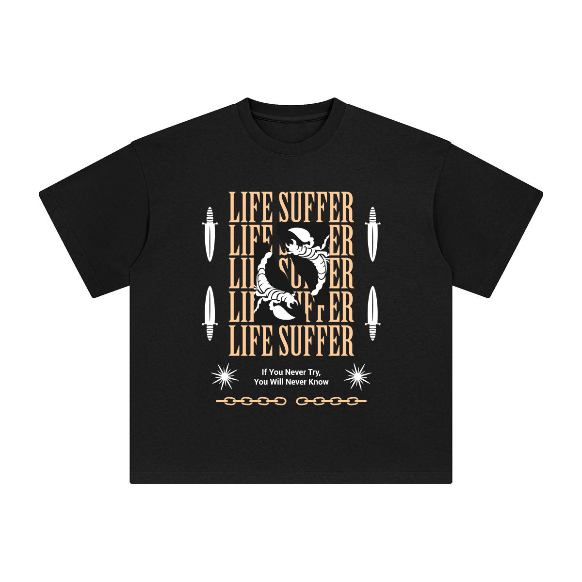 LIFE SUFFER Knives & Lobsters Graphic Tee-INNBLAC Fashion Apparel
