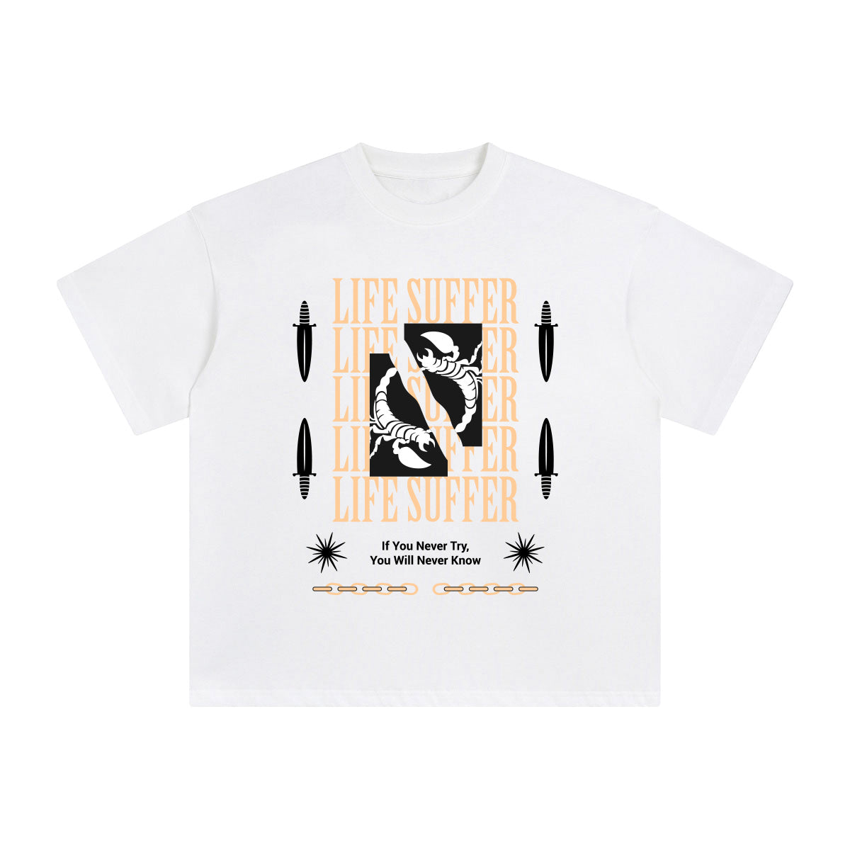LIFE SUFFER Knives & Lobsters Graphic Tee-INNBLAC Fashion Apparel