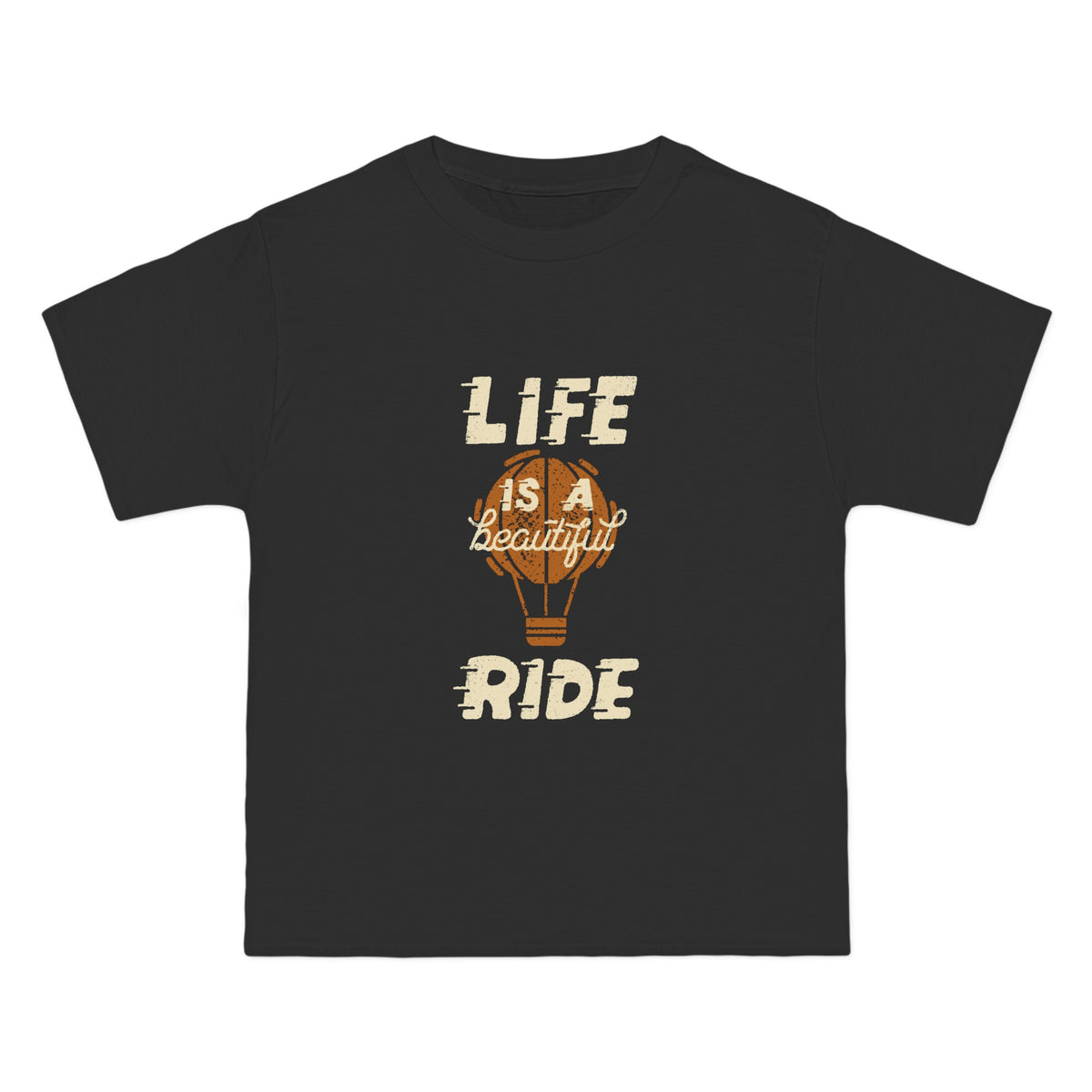 LIFE RIDE Hot Air Balloon Graphic Tee-INNBLAC Fashion Apparel