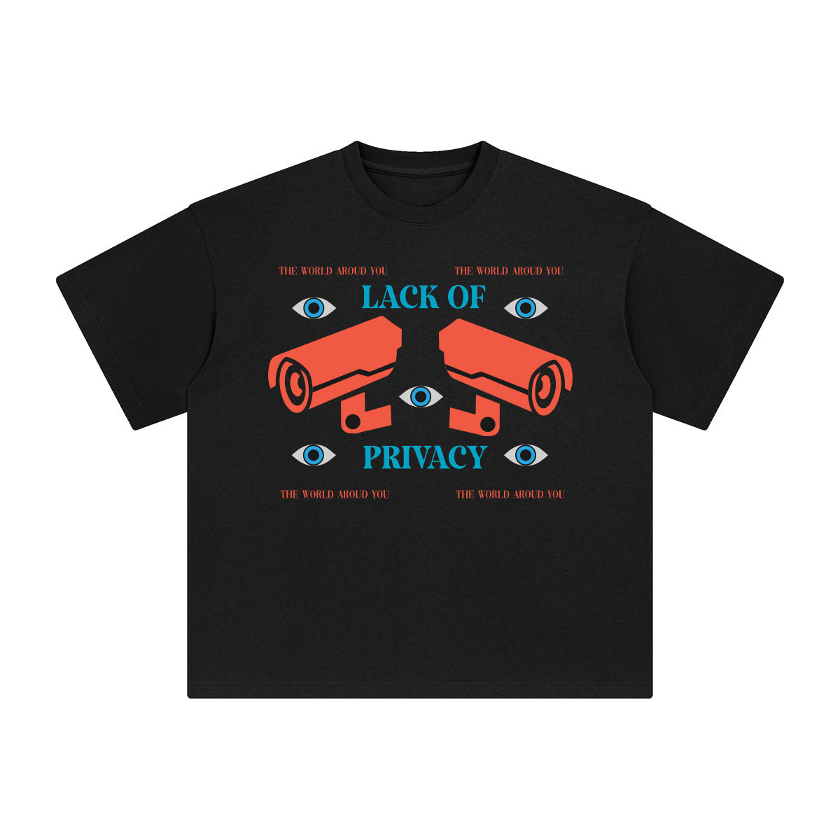 Lack of Privacy Abstract Graphic Tee-INNBLAC Fashion Apparel